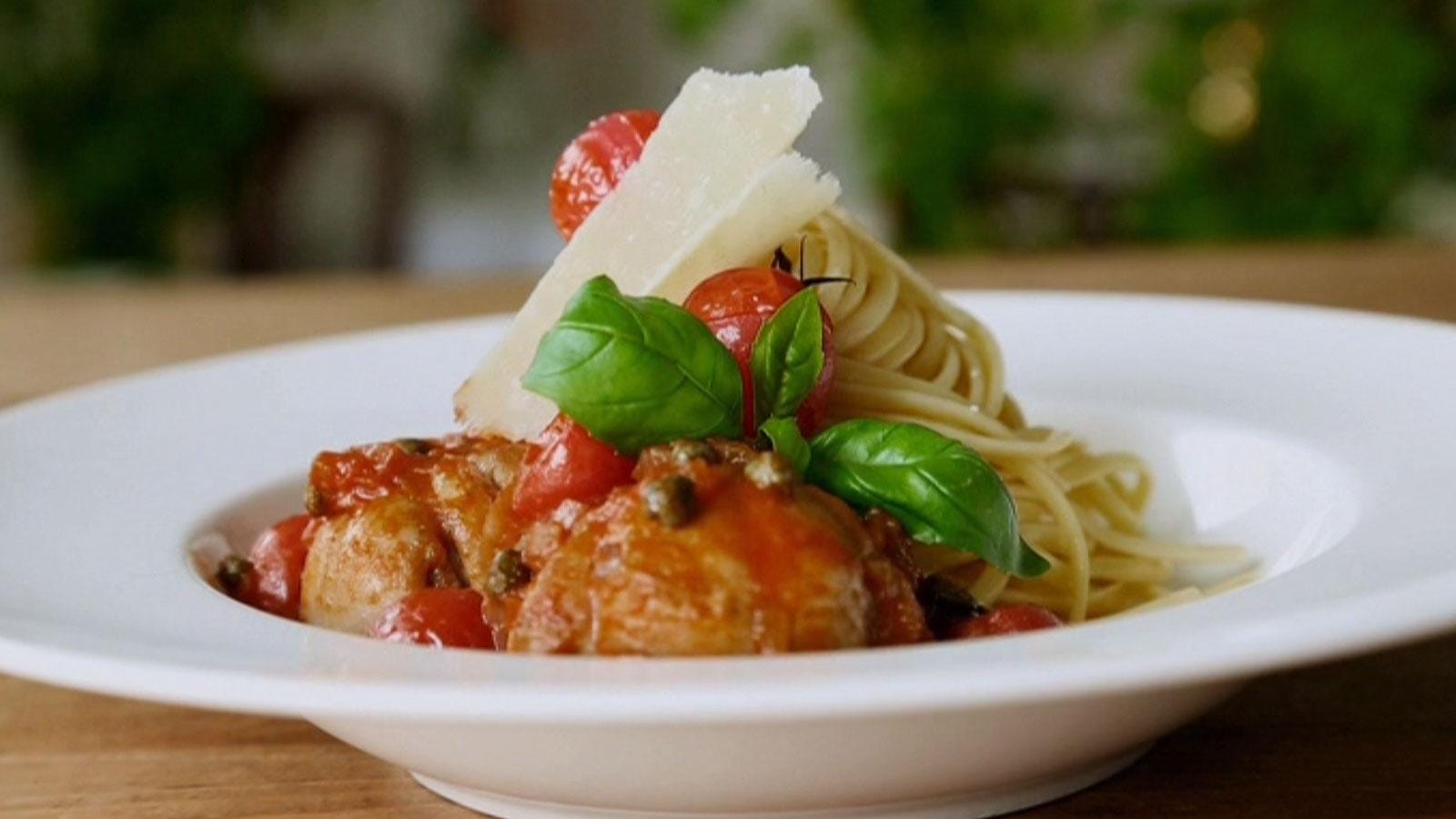 Chicken Puttanesca with Linguine Recipe