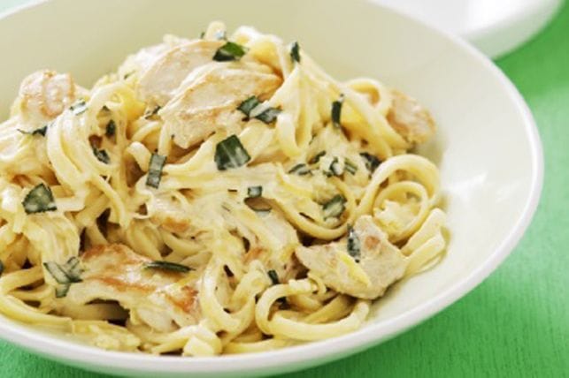 Creamy Chicken, Leek, and Tarragon Linguine