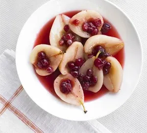 Poached Pears in Spiced Tea