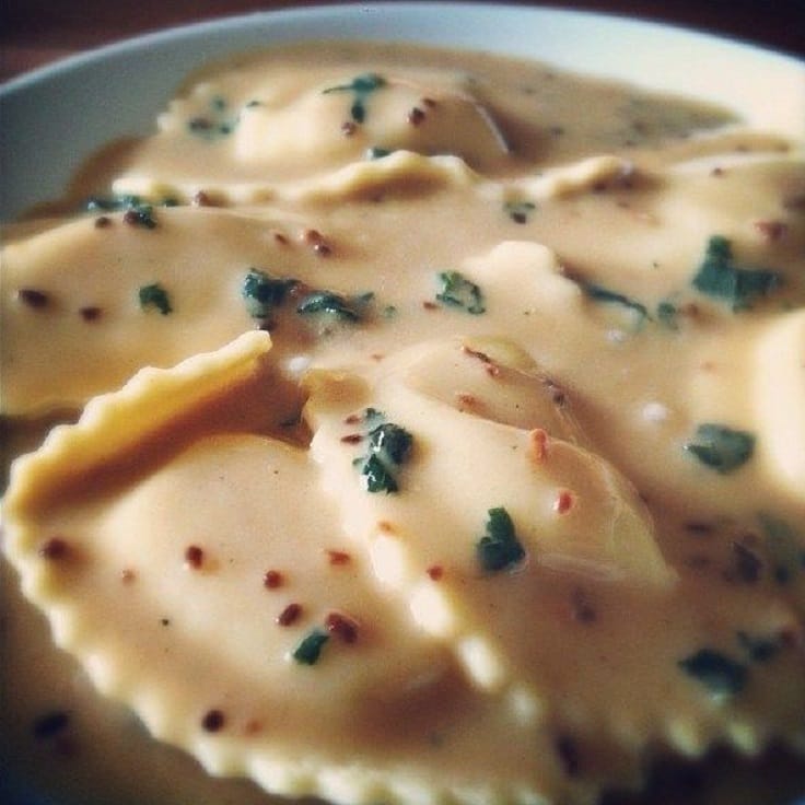 Roasted Butternut Squash Agnolotti with Browned Butter Sage Sauce