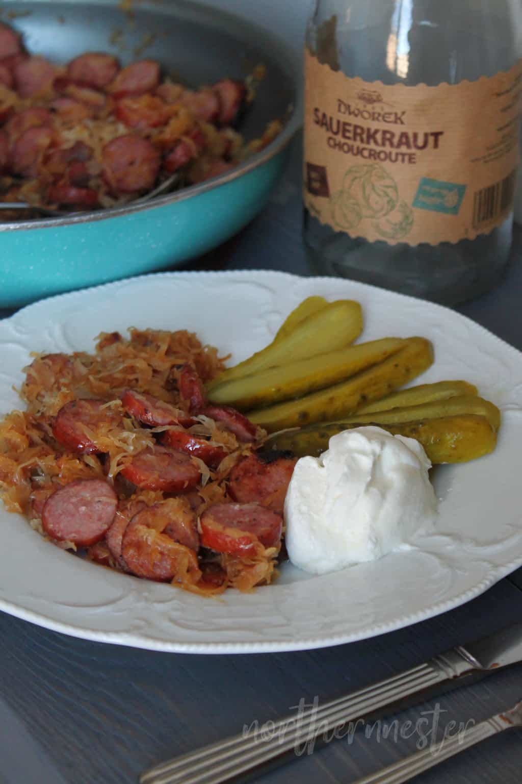 10 Minute Sausage & Sauerkraut
