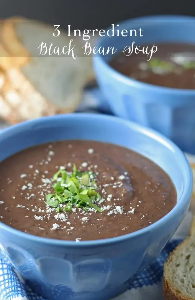 3-Ingredient Black Bean Soup
