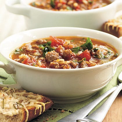 5-Ingredient Sausage and Barley Soup