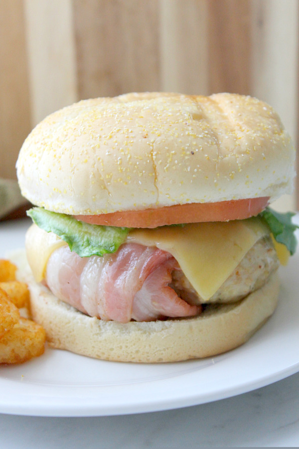 Bacon Wrapped Chicken Burger