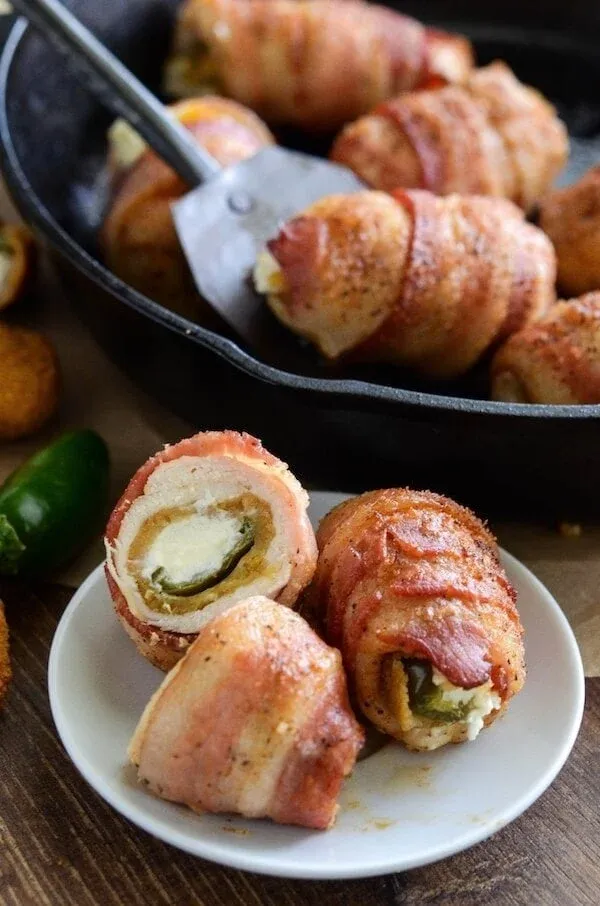 Bacon Wrapped Jalapeño Popper Stuffed Chicken Roll-Ups