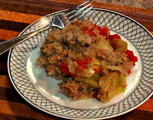 Cabbage Turkey and Quinoa Casserole