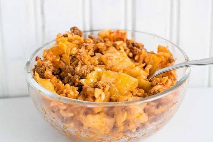 Lazy Cabbage Roll Casserole