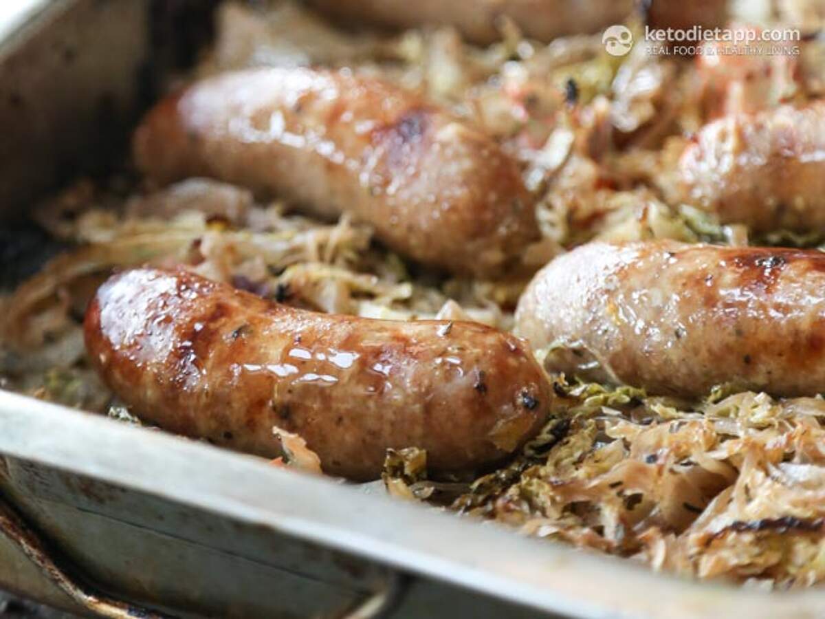 Low-Carb Sauerkraut Sausage Casserole