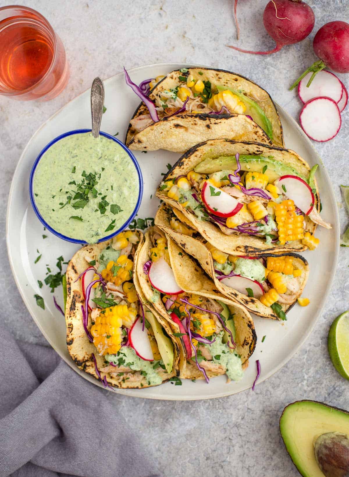 Mexican Tarragon Chicken Tacos
