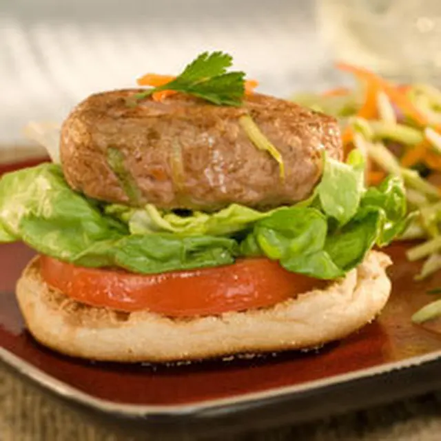 Open-faced Asian Turkey Burgers