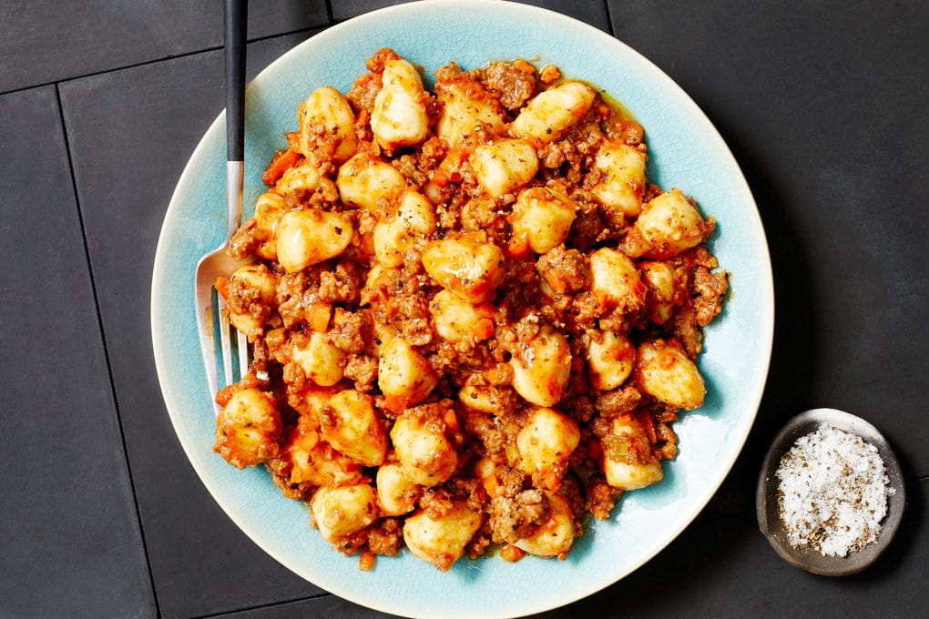 Rich Beef Gnocchi with Carrot and Tomato