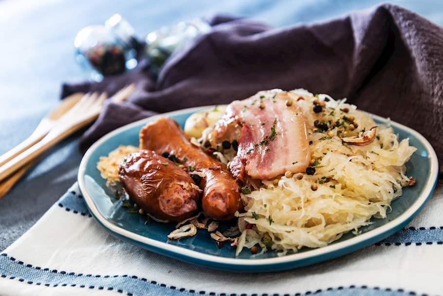 Sauerkraut With Sausages And Bacon
