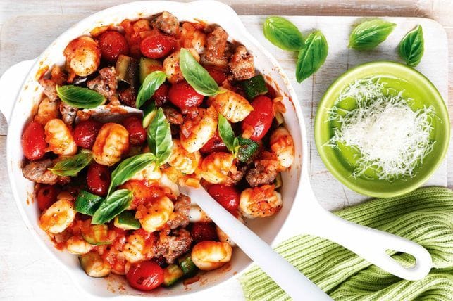 Sausage, Tomato and Eggplant Gnocchi