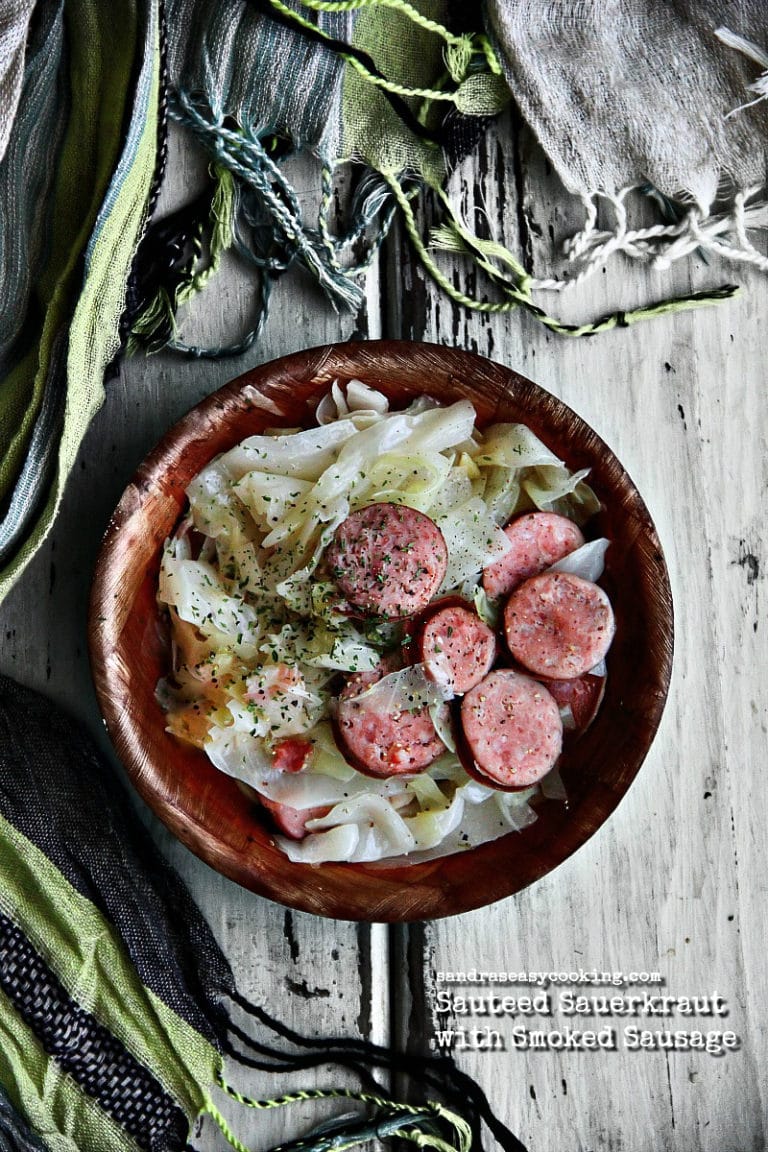 Sauteed Sauerkraut with Smoked Sausage