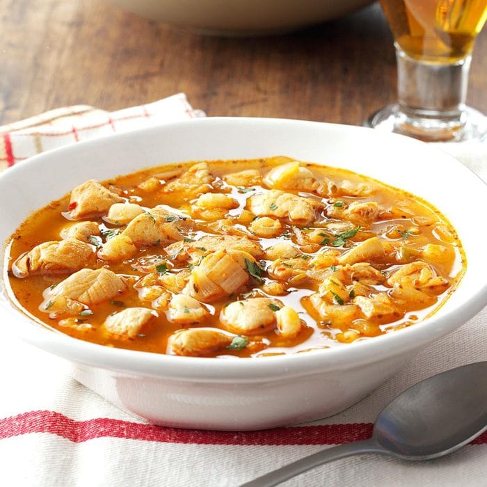 Spicy Canned Hominy Soup