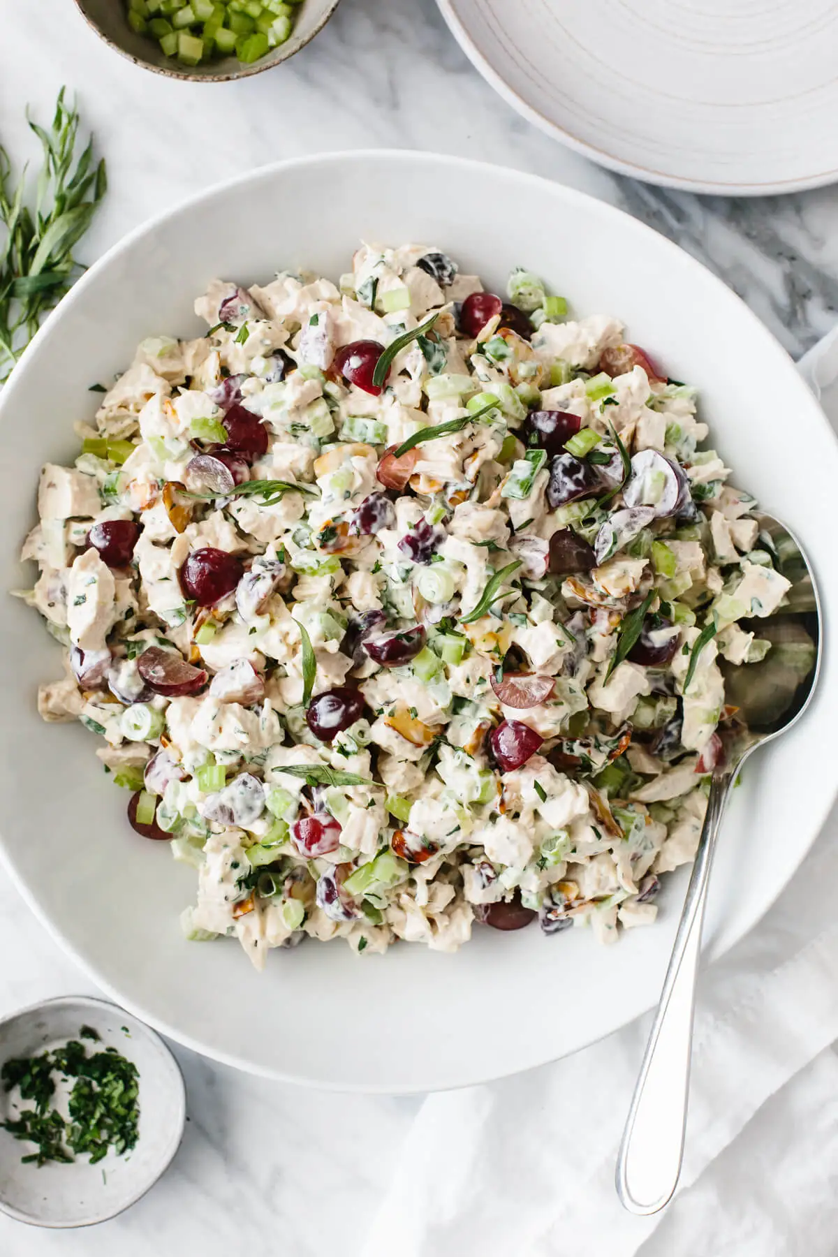 Tarragon Chicken Salad with Grapes