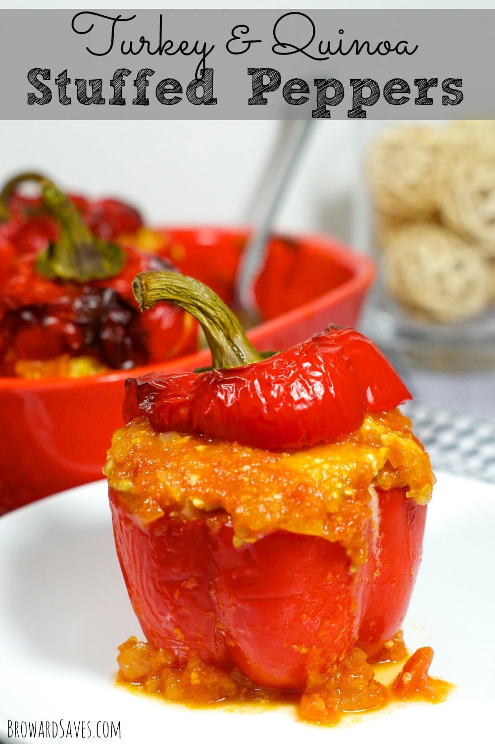 Turkey Quinoa Stuffed Peppers
