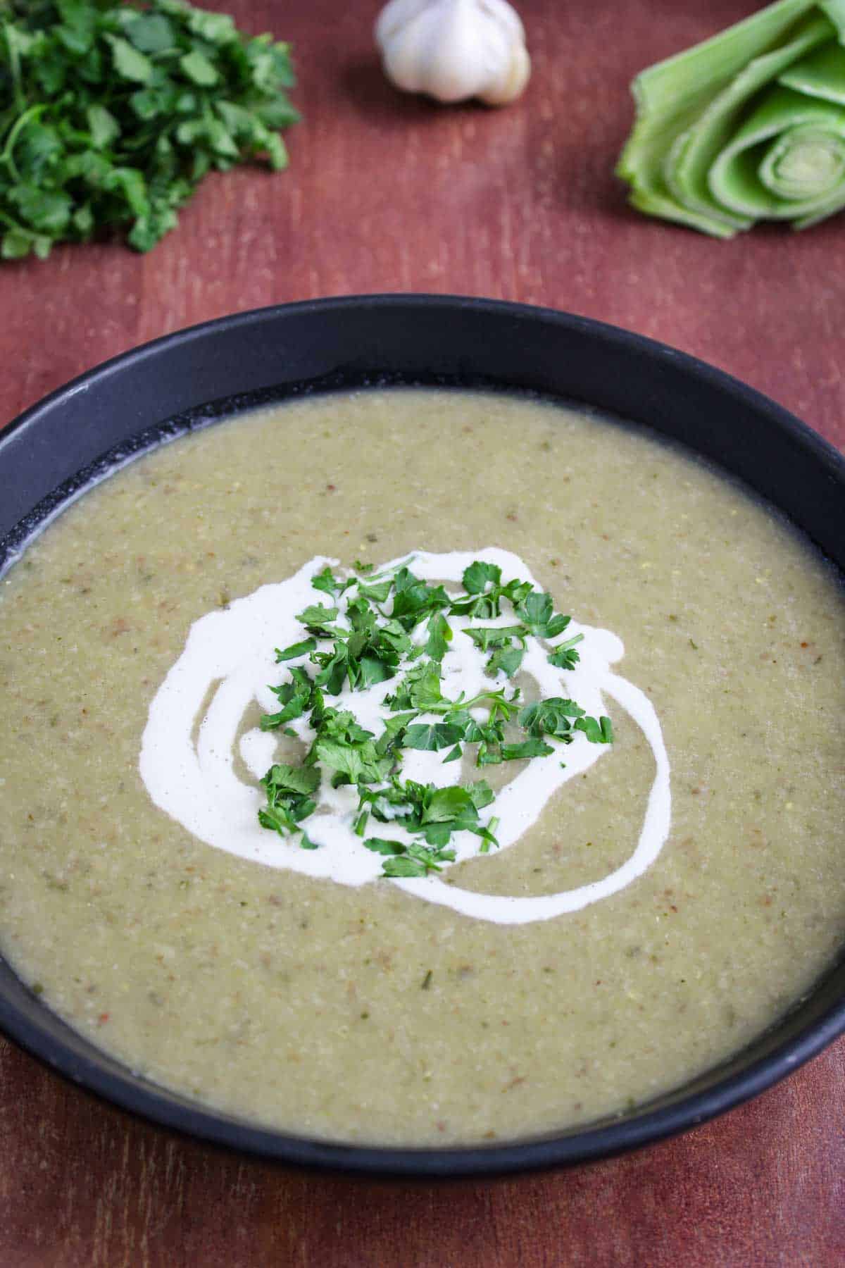 Vegan Mushroom Soup with Tarragon