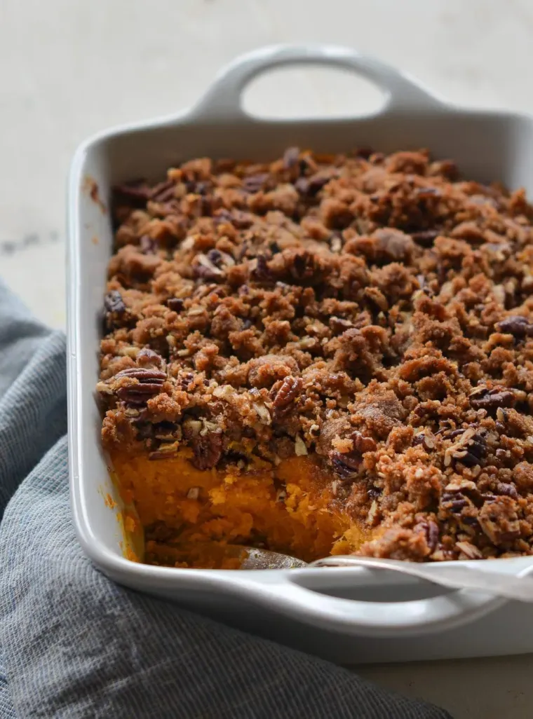 Yam Casserole with Pecan Streusel