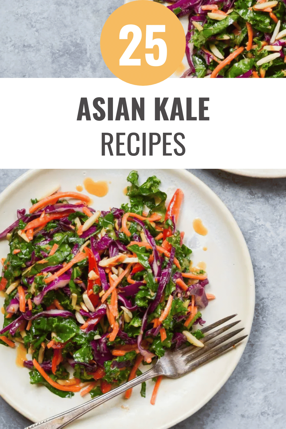 Asian Kale Slaw with Ginger Peanut Dressing