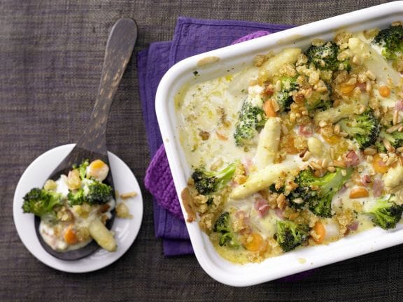 Asparagus Broccoli Gratin