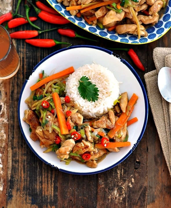 Chinese Ginger & Leek Chicken Stir Fry
