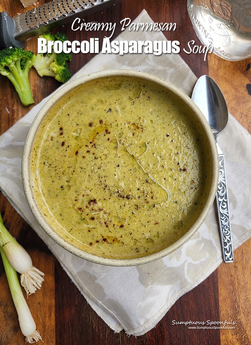 Creamy Parmesan Broccoli Asparagus Soup
