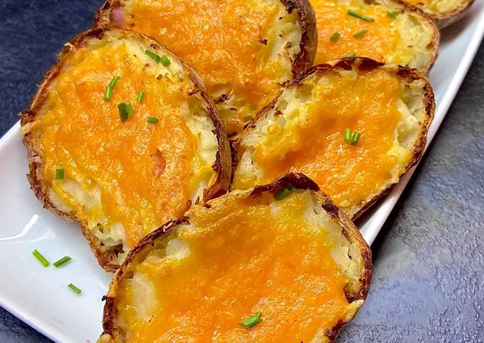 Crispy Cheese & Ham Loaded Potato Boats