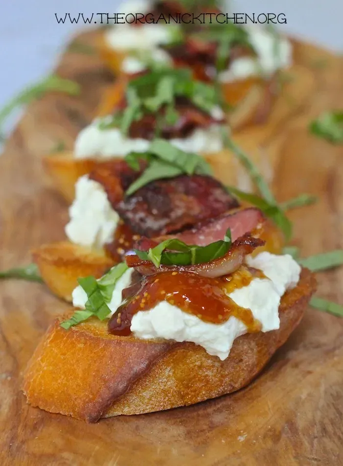 Fig Jam and Ricotta Bruschetta