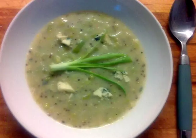 Leek and Blue Cheese soup