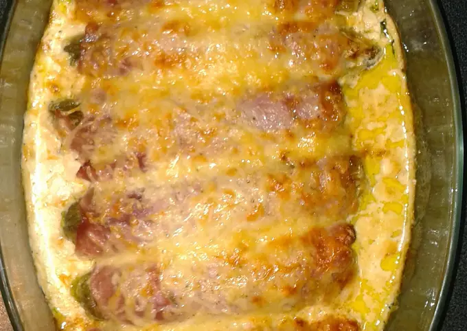 O'gratin chicory and ham