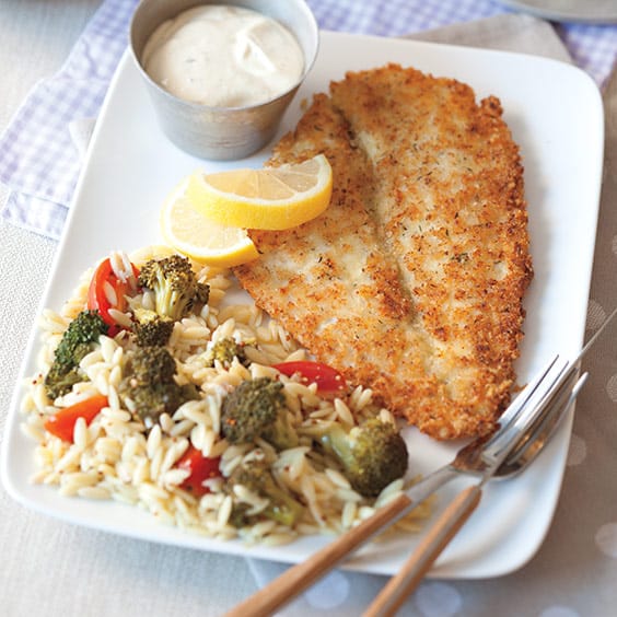 Pan-Fried Flounder with Creamy Lemon Sauce