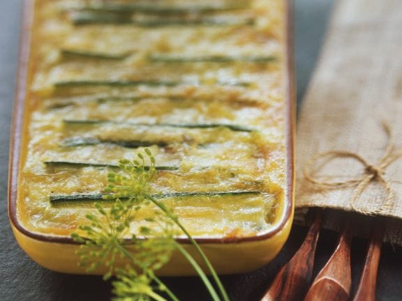Potato and Leek Gratin with Reblochon Cheese