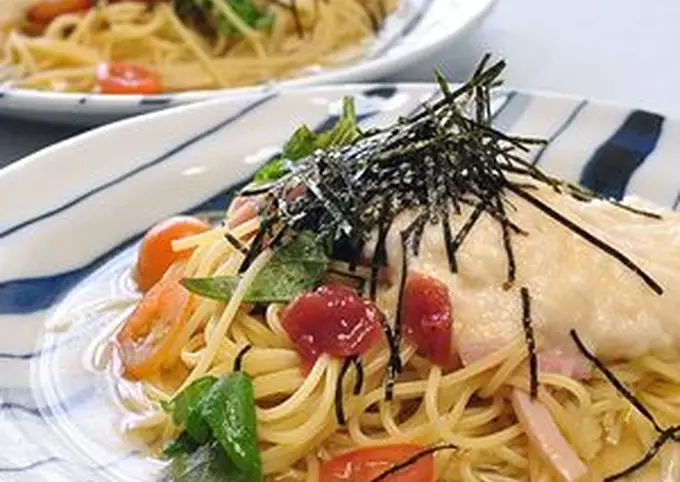 Silky and Cold Nagaimo and Umeboshi Spaghetti