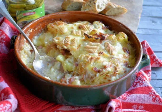 Ski Chalet Supper Tartiflette Savoyarde with Reblochon Cheese