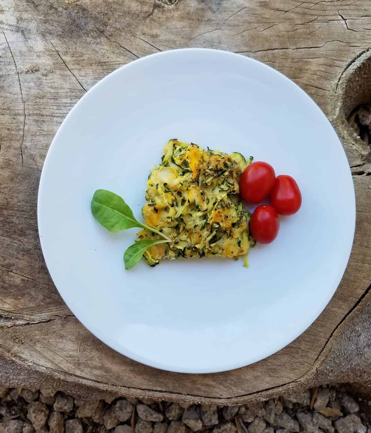 Skinny Easy Cheesy Shredded Zucchini Casserole