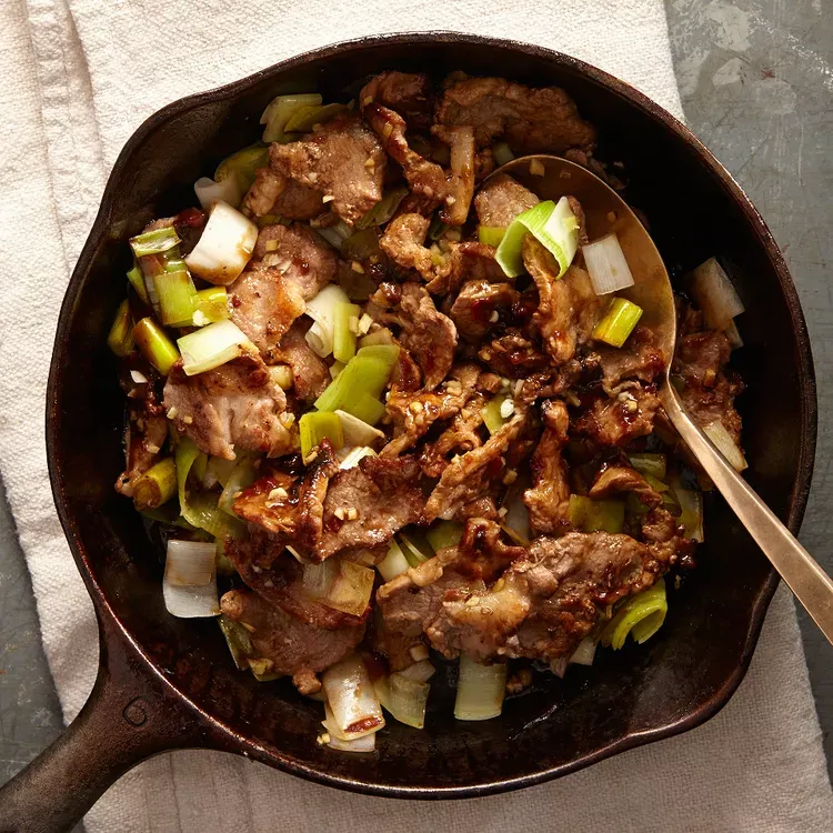 Stir-Fried Pork with Leeks