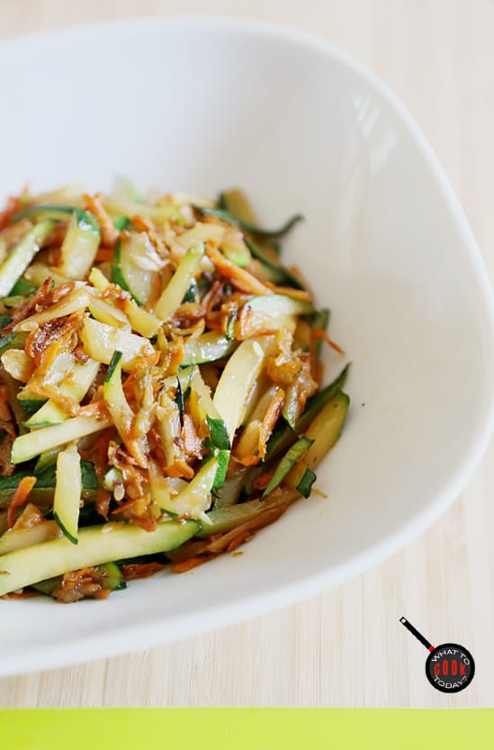 Stir-Fried Shredded Zucchini with Dried Shrimp