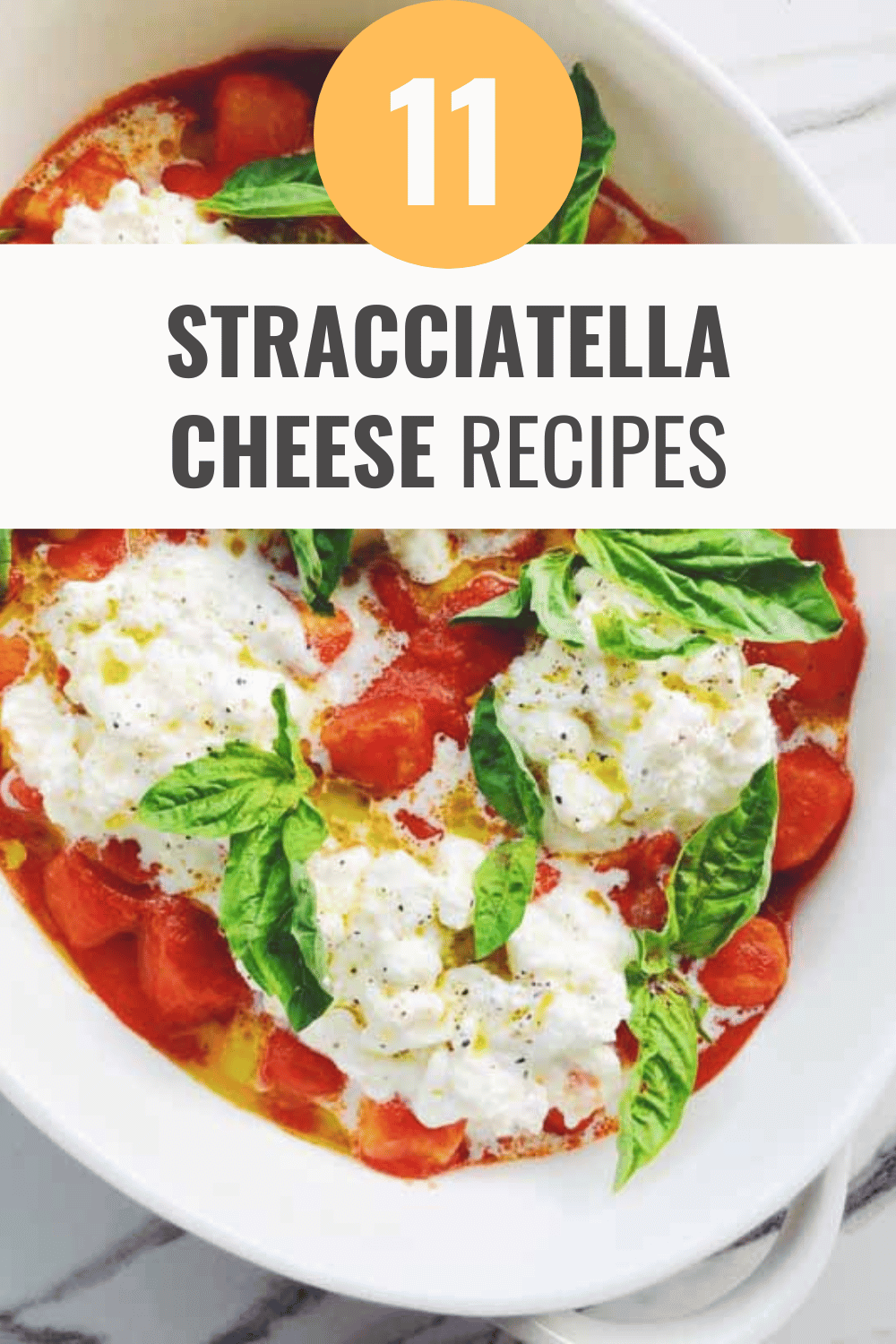 gnocchi alla sorrentina with stracciatella cheese