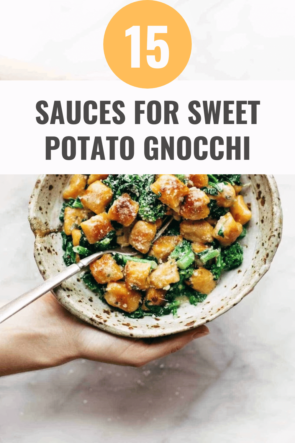 Sweet Potato Gnocchi with Broccoli Rabe and Garlic Sage Butter Sauce