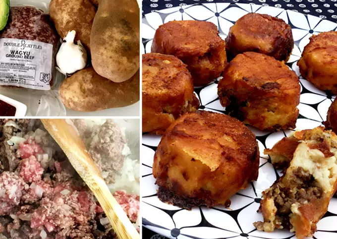 Wagyu Ground Beef Papas Rellenas (Stuffed Potatoes)