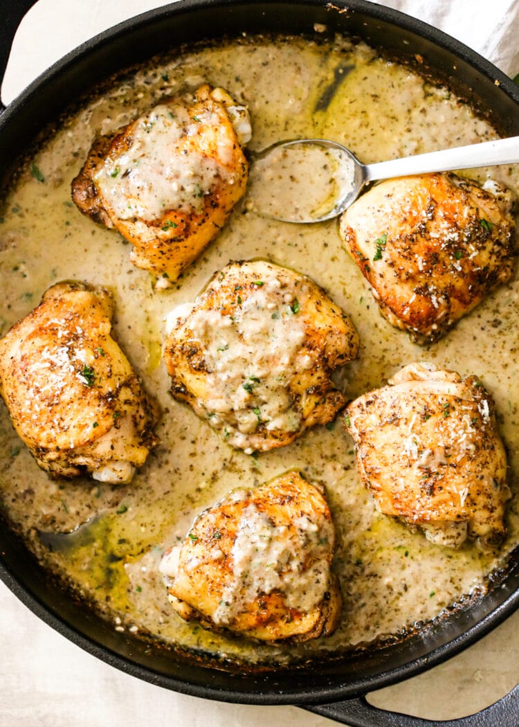 Chicken Baked in Garlic Parmesan Cream Sauce