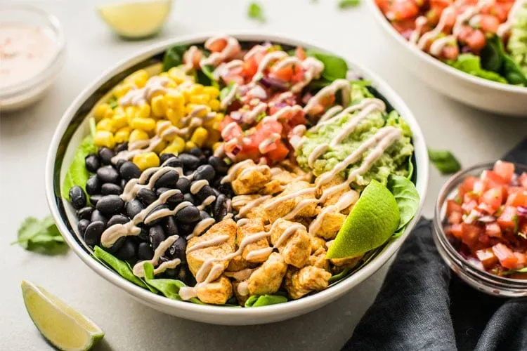 burrito bowl with Fresh Pico de Gallo