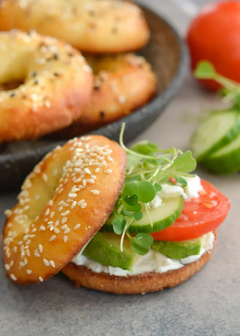 Keto Veggie Bagel Sandwich