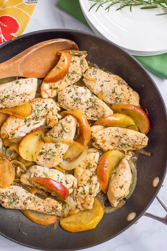 Sautéed Chicken and Apples with Rosemary