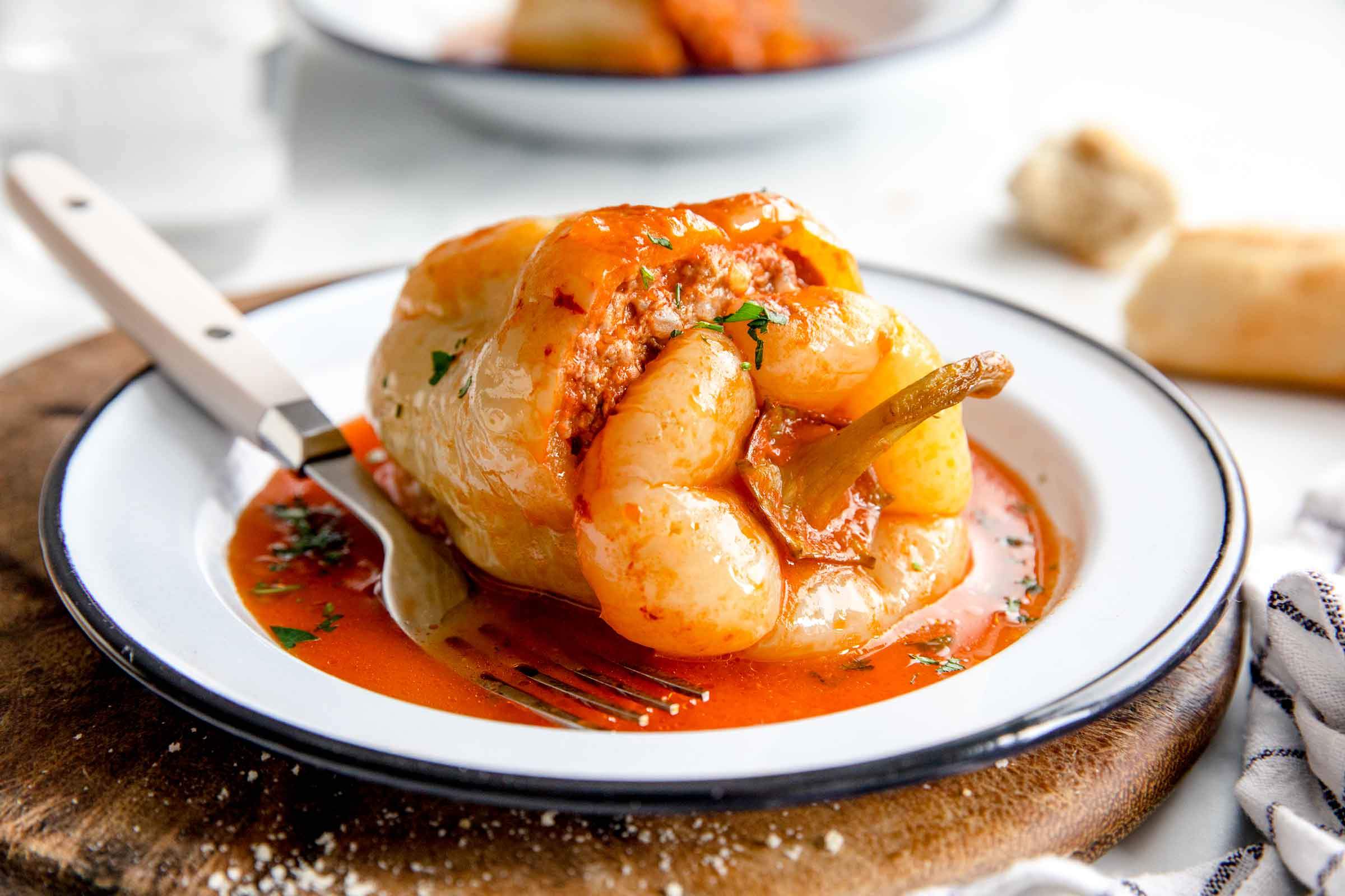 Stuffed Bell Peppers with Tomato Sauce