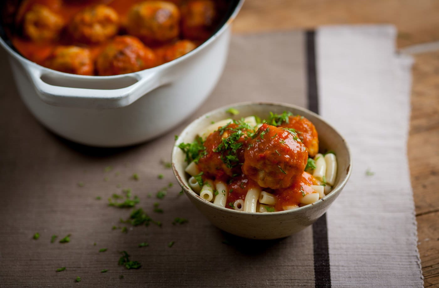 turkey meatballs with pepper sauce