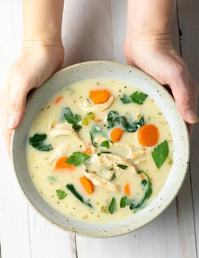 Creamy Lemon Chicken Soup