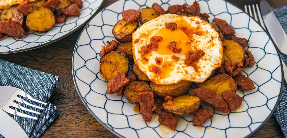 Fried Eggs with Chorizo
