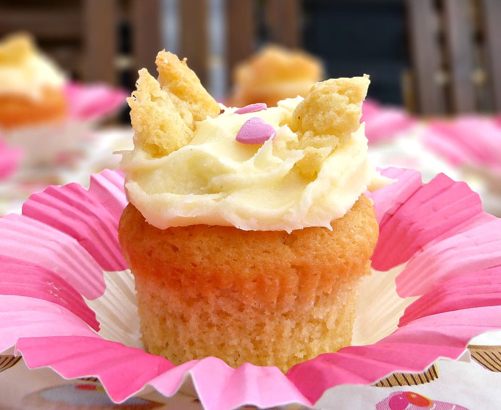 BUTTERFLY CAKES WITH CREAM CHEESE FROSTING & STRAWBERRY JAM